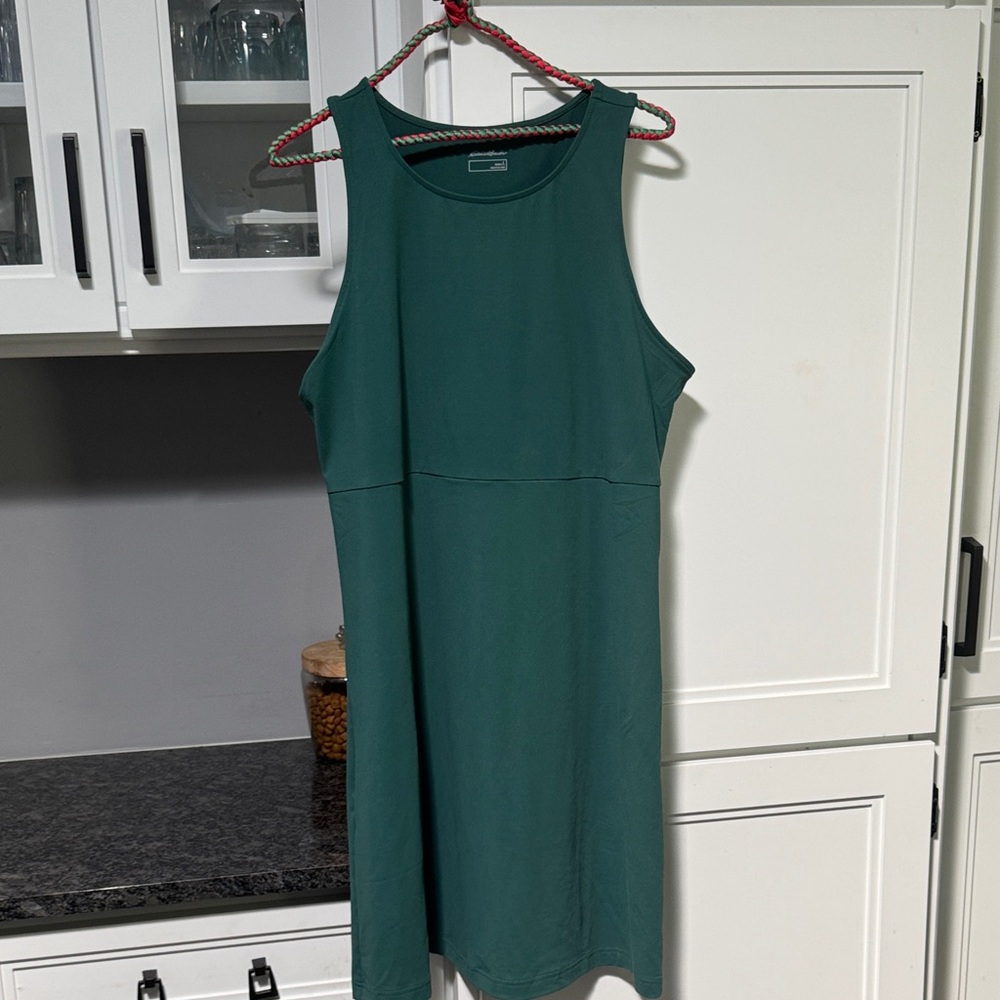 Eddie Bauer Teal Sleeveless Midi Dress